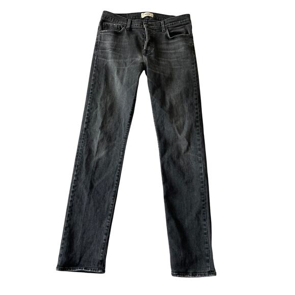 Baldwin Kansas City Jeans 32 Grey Selvedge Henley Rango Slim Straight Button Fly - Picture 1 of 14